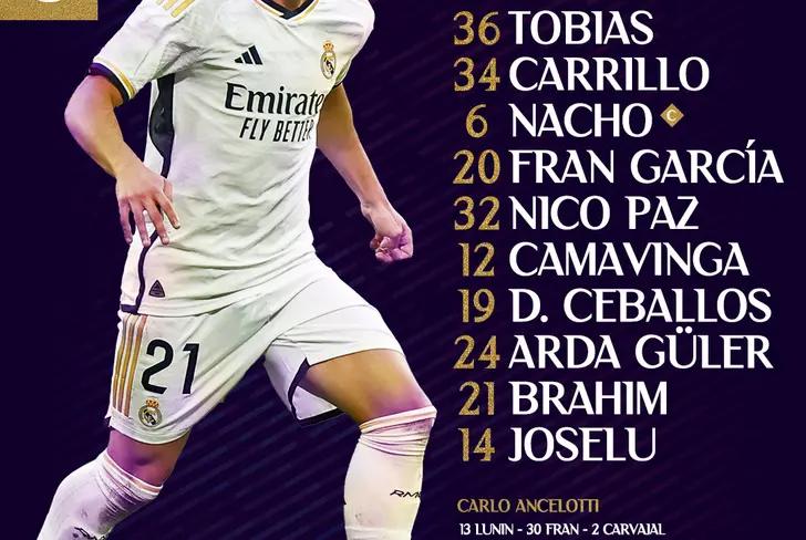 El once del Real Madrid para visitar al Arandina en la Copa del Rey&nbsp;