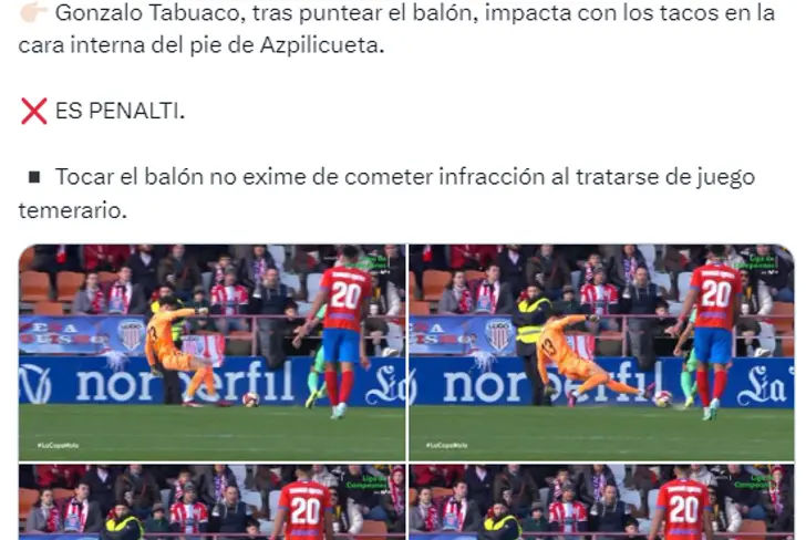 La gran polémica de la primera parte en el empate entre Lugo y Atleti - X