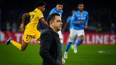 Barça juega bien en Nápoles, la reacción de Xavi tras una polémica con Lamine Yamal