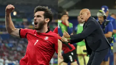 De La Fuente dando indicaciones ante Albania. (Foto: EFE)
