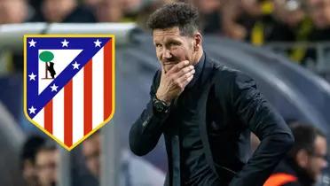 Diego Simeone lamentándose.