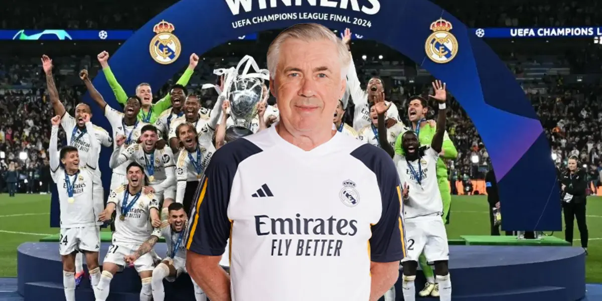 El Madrid festeja la Champions y Ancelotti posa para las cámaras del Merengue. (Foto: collage)