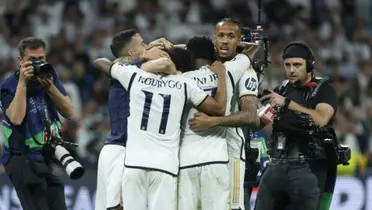 El Real Madrid festejando en la final de la Champions.