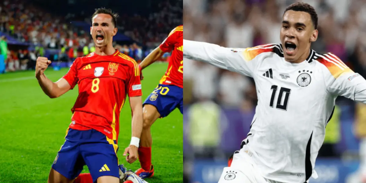 Fabián Ruiz y Musiala festejan sus goles en los octavos de la Euro. (Foto: collage)