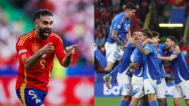 Italia, festejando ante Albania, y España, lo mismo con el gol de Carvajal, se medirán en la segunda fecha.