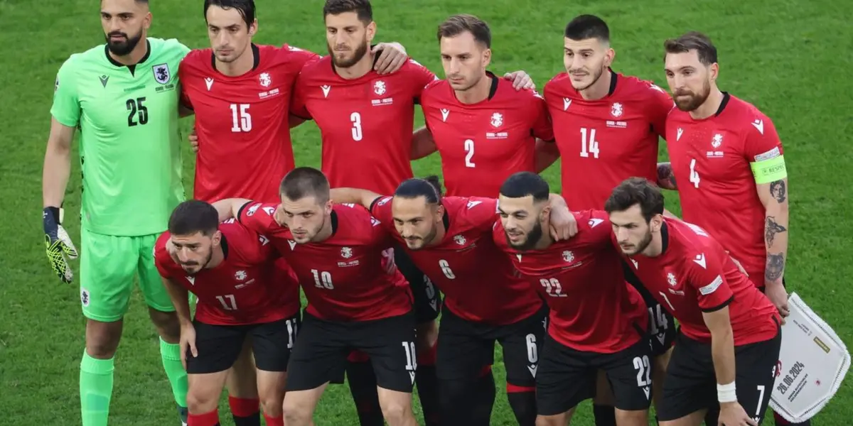 La alineación de Georgia en la Eurocopa ante Portugal. (Foto: EFE)