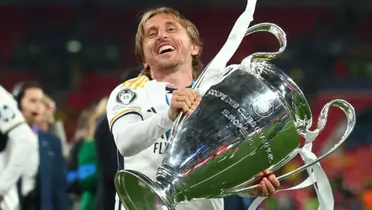 Luka Modric con la Champions del Real Madrid.