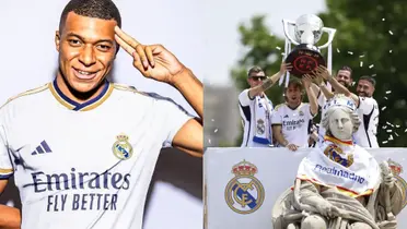 Real Madrid es el último campeón de La Liga y así festejó, Mbappé con la camiseta del Merengue.
