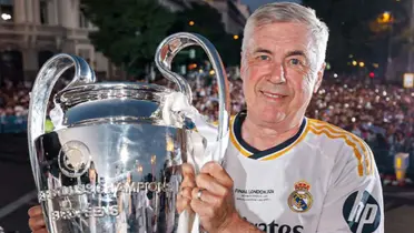 Ancelotti con la Champions ganada en Londres. (Foto: Real Madrid)