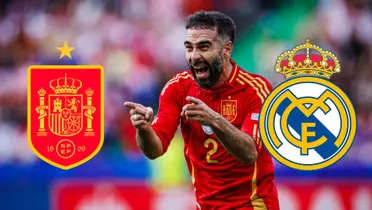 Carvajal festeja su gol ante Croacia. (Foto: EFE)