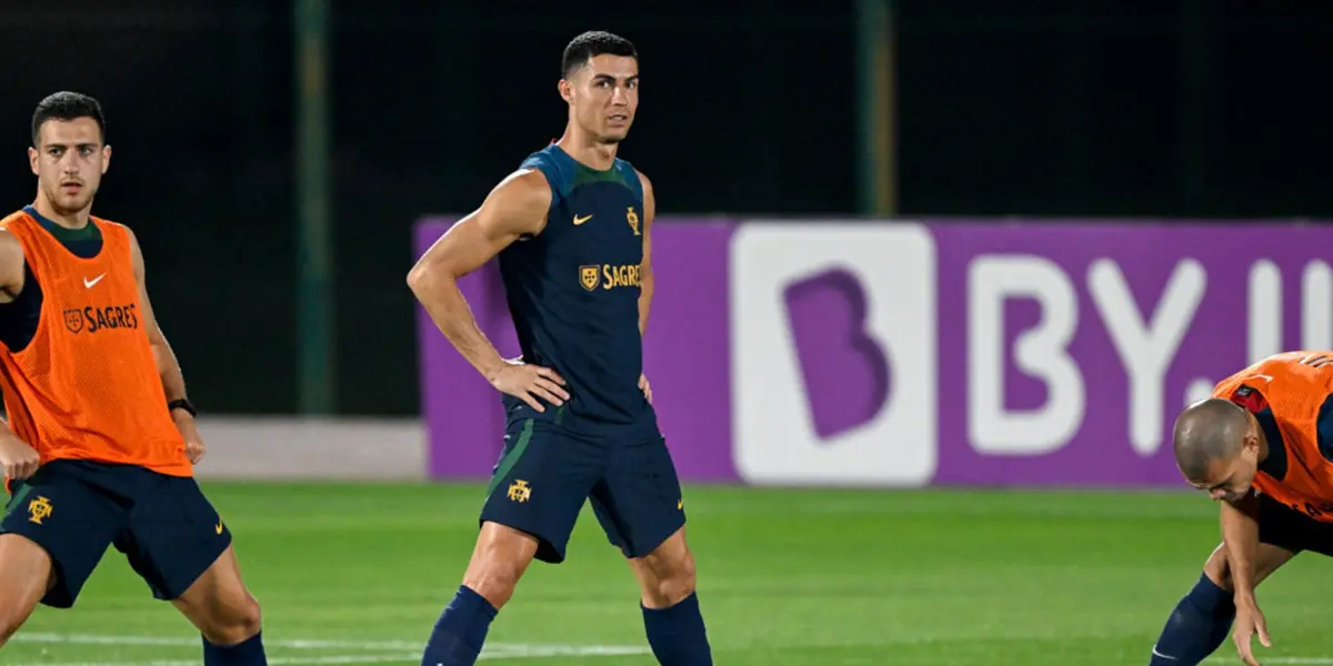 Cristiano Ronaldo entrenando con Portugal.