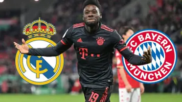 Davies festejando uno de sus goles con el Bayern.