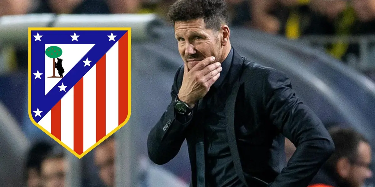 Diego Simeone lamentándose.