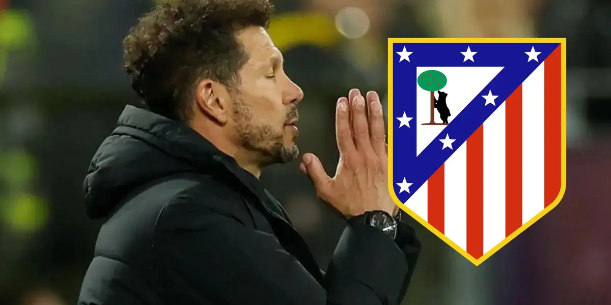 Diego Simeone se lamenta mientras dirige al Atlético.