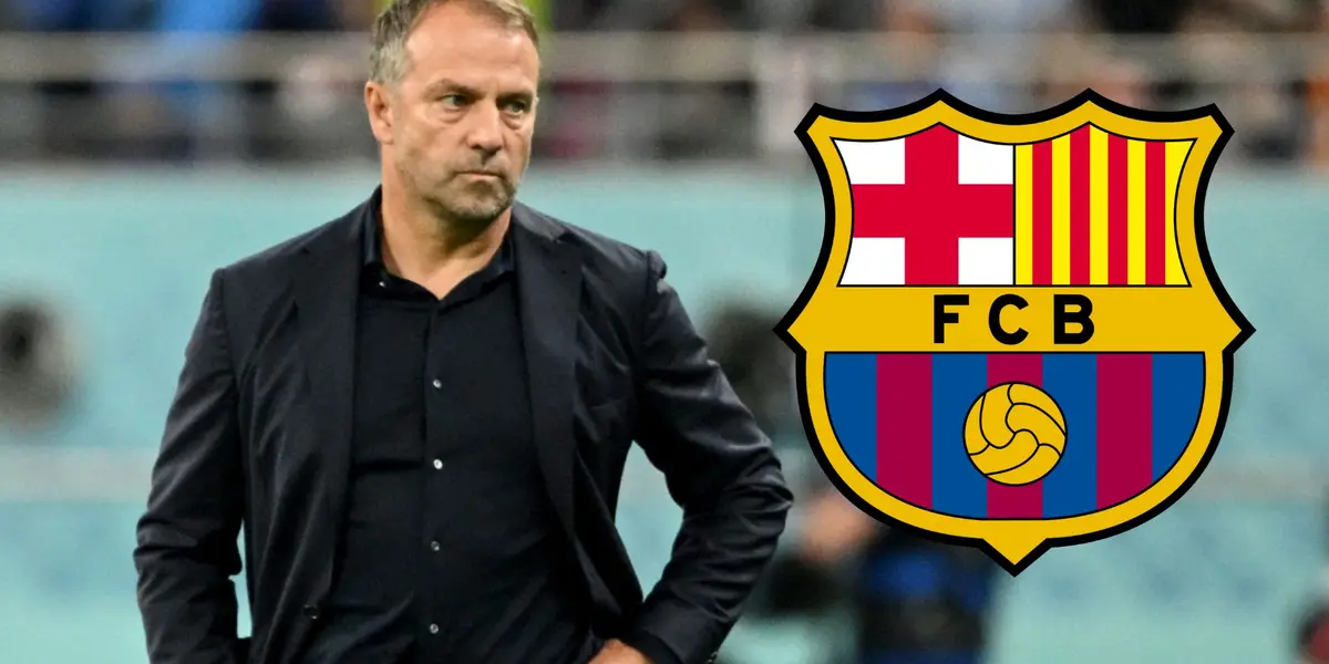 Hansi Flick dirigiendo al seleccionado alemán.