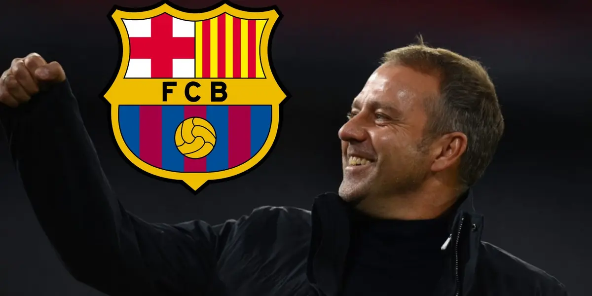 Hansi Flick festeja.