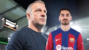 Hansi Flick, flamante DT del Barça, e Ilkay Gündogan.
