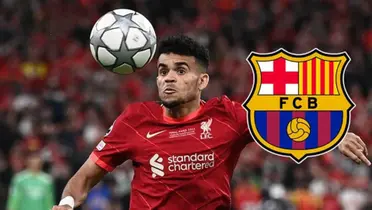 Luis Díaz con la camiseta del Liverpool.