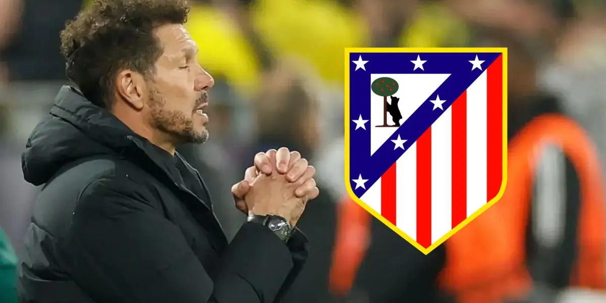 Diego Simeone lamentándose. (Foto: Europa Press)