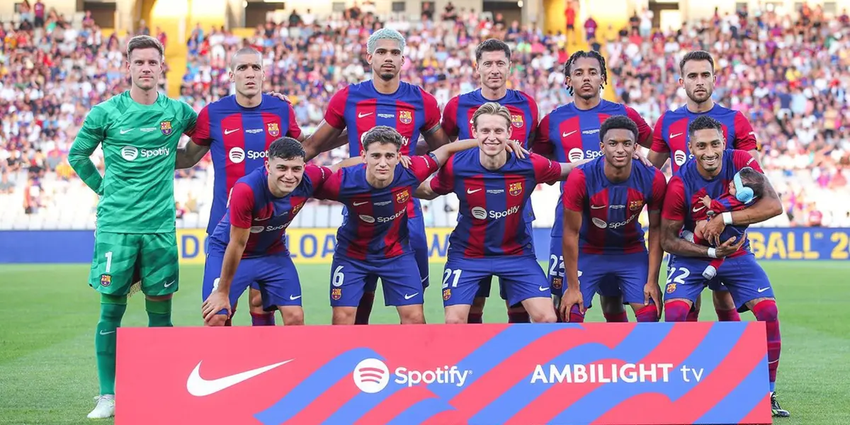 La alineación del FC Barcelona.