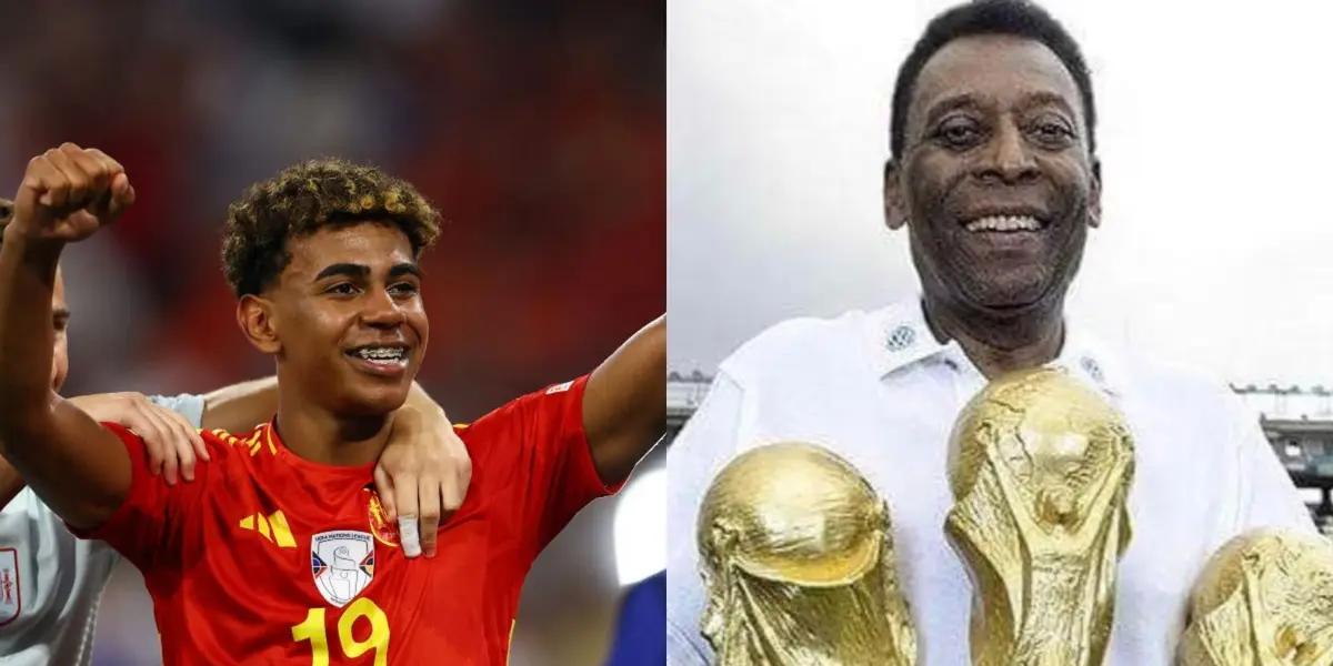 Lamine Yamal y Pelé. (Foto: collage)