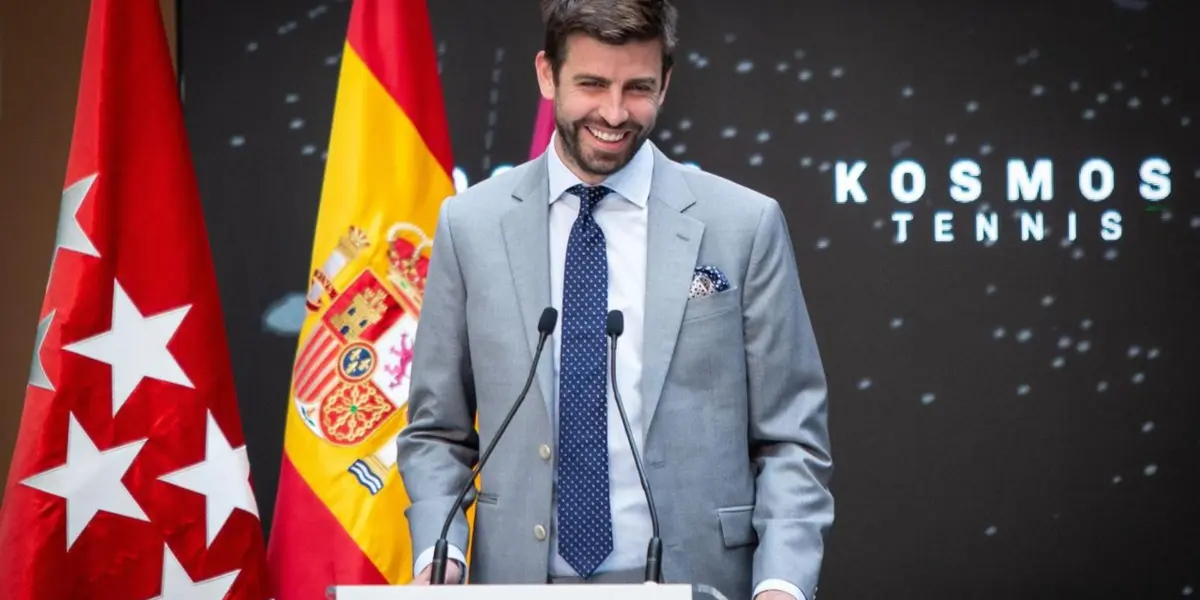 Piqué en la presentación de Kosmos en la Copa Davis.