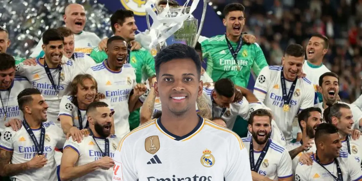 Rodrygo con la camiseta del Real Madrid.