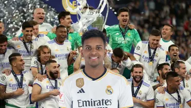 Rodrygo con la camiseta del Real Madrid.