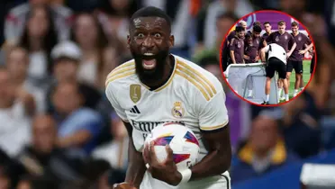 Rüdiger con la camiseta del Real Madrid.