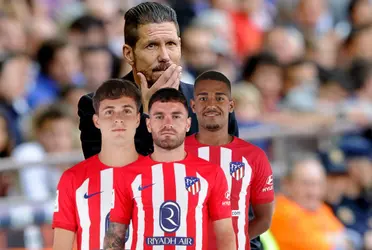 Simeone debe suplir la baja de Carrasco y el principal apuntado se ha retirado con molestias.