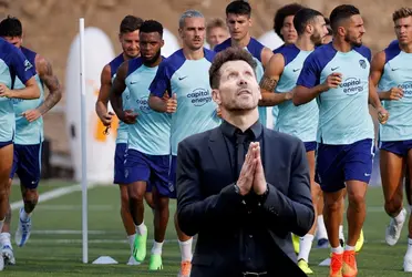 Simeone tiene muchos lesionados, pero quiere poner lo mejor en cancha.