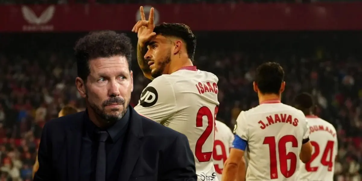 (Video) Atlético la pasa mal, Simeone no puede creer el gol del Sevilla